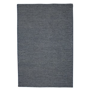 Tapis de laine réversible fait main Viana, 5 pi 3 po x 7 pi 6 po, bleu