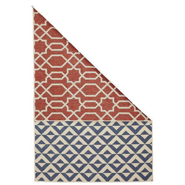 Viana IndoorOutdoor Geometric Dual Face Multi Rug 4ft 6in x 6ft 5in GEM46524JF6B RONA