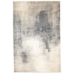 Viana Abstract Soft Rug - 8-ft 3-in x 10-ft - Light Blue and Light Beige