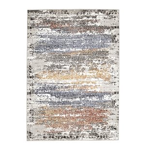 Tapis abstrait moderne Viana, 5 pi 3 po x 7 pi 6 po, multicolore