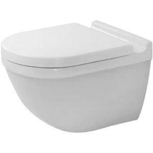Toilette suspendue Duravit Starck 3, blanc WonderGliss, 14,38 po x 21,25 po
