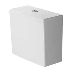 Réservoir de toilette en céramique ME par Starck de Duravit, 1.32/0.92gpf levier de chasse central supérieur, blanc