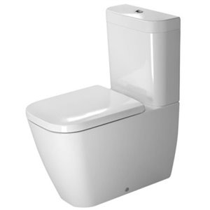 Duravit Happy D.2 Toilet Bowl - White - 14.38-in x 24.75-in