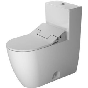 Toilette monopièce Duravit ME par Starck, blanche, siège vendu séparément