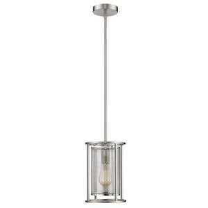 Luminaire suspendu Verona de EGLO Simple, fini nickel brossé avec abat-jour en acier inoxidable