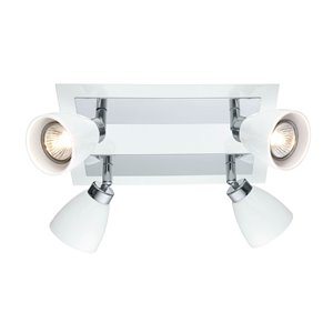 Plafonnier Ciotti de EGLO, 4 lumières, fini blanc et chrome