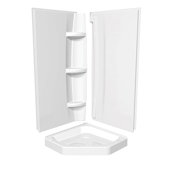 MAAX 38-in W White Acrylic Shower Wall Set - 2-Piece