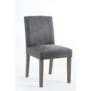 Chaise de salle à manger Erikson Soho, similicuir gris graphite, ens. de 2