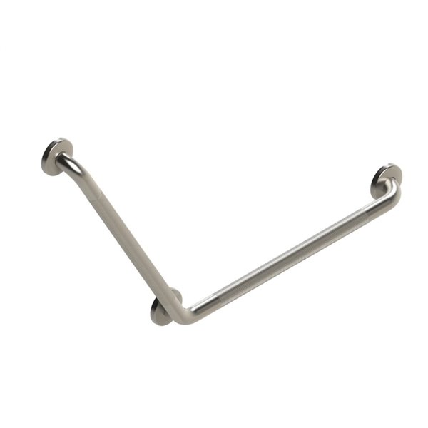 HealthCraft Products Easy Mount 120° Angled Grab Bar - Stainless Steel