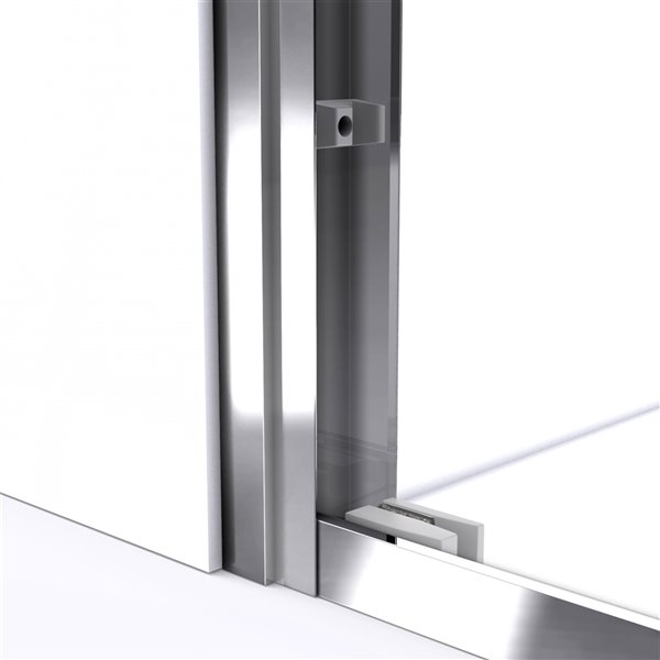 DreamLine Duet Sliding Shower Door/Base - 34-in x 60-in - Nickel