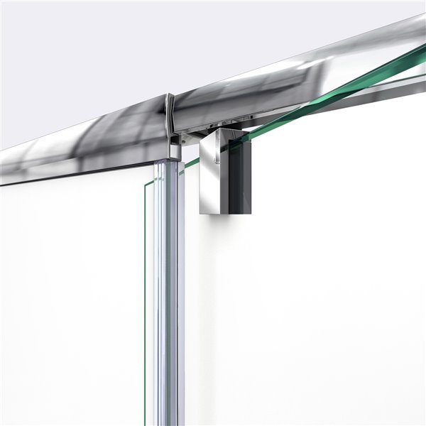 DreamLine Flex Shower Door and Base Kit - 34-in x 60-in - Chrome