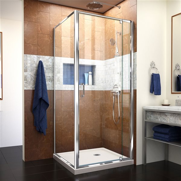 DreamLine Flex Shower Enclosure Kit 32 In X 74 5 In Chrome RONA   330721836 MainImage 001 L 