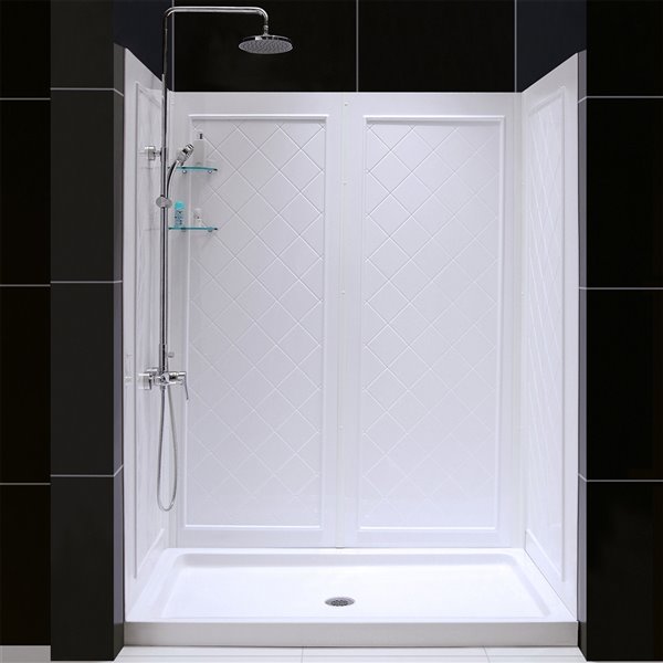 DreamLine QWALL-5 Modern Shower Base And Backwalls - 60-in DL-6191C-01 ...