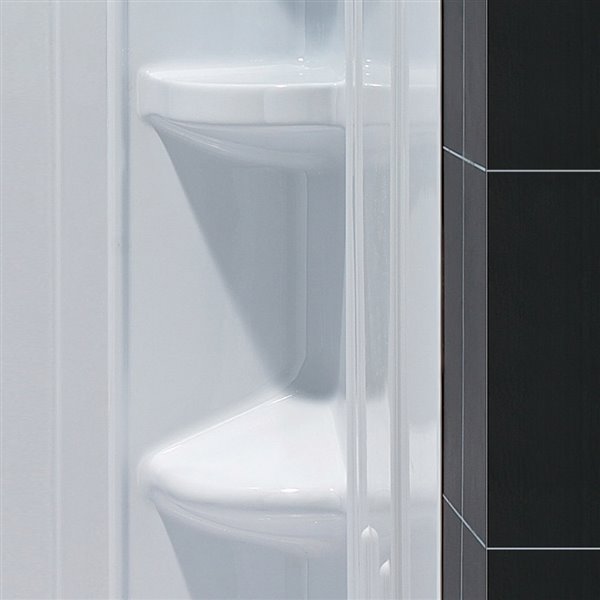 DreamLine QWALL-3 Shower Base and Backwalls - 60-in
