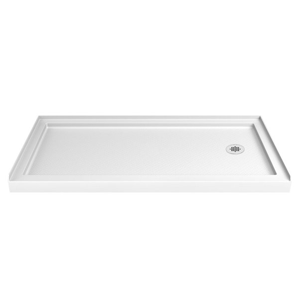 DreamLine QWALL-3 Shower Base and Backwalls Kit - 60-in- White
