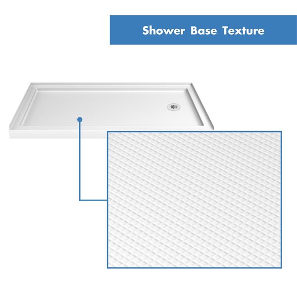 DreamLine QWALL-3 Shower Base and Backwalls Kit - 60-in- White