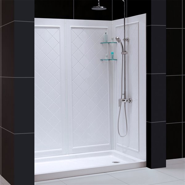 DreamLine QWALL-5 Shower Base and Backwalls - 60-in