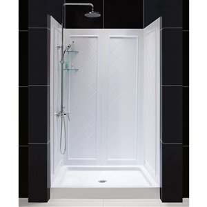 DreamLine QWALL-5 Shower Base and Backwalls - 48-in