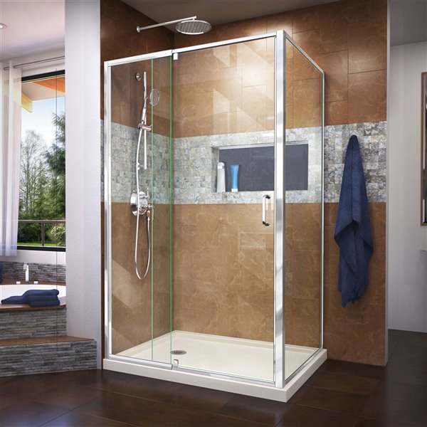 DreamLine Flex Shower Enclosure Base Kit 48 In Chrome RONA   330721955 MainImage 001 L 