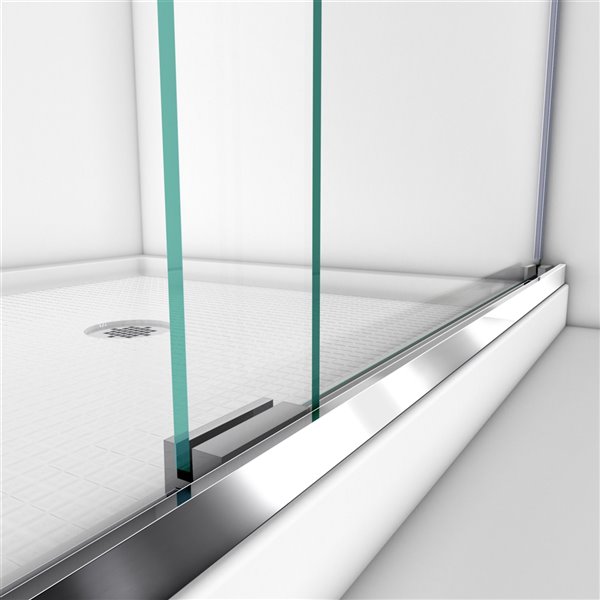 DreamLine Charisma Frameless Shower Door/Base - 60-in - Chrome