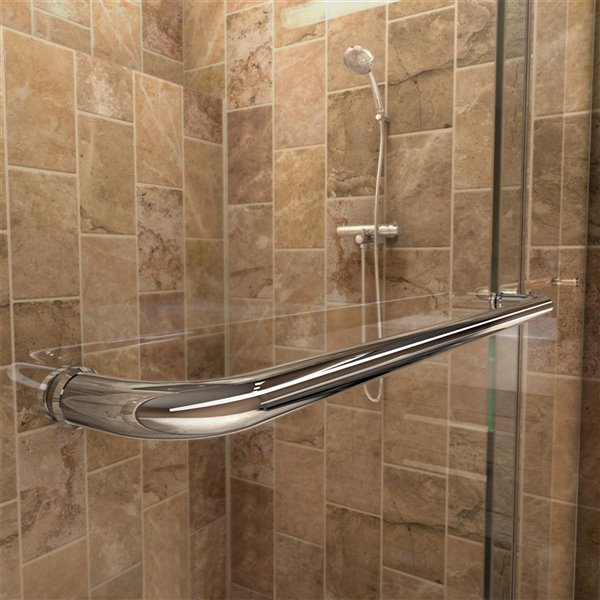 DreamLine Charisma Glass Shower Door and Base - 60-in - Chrome