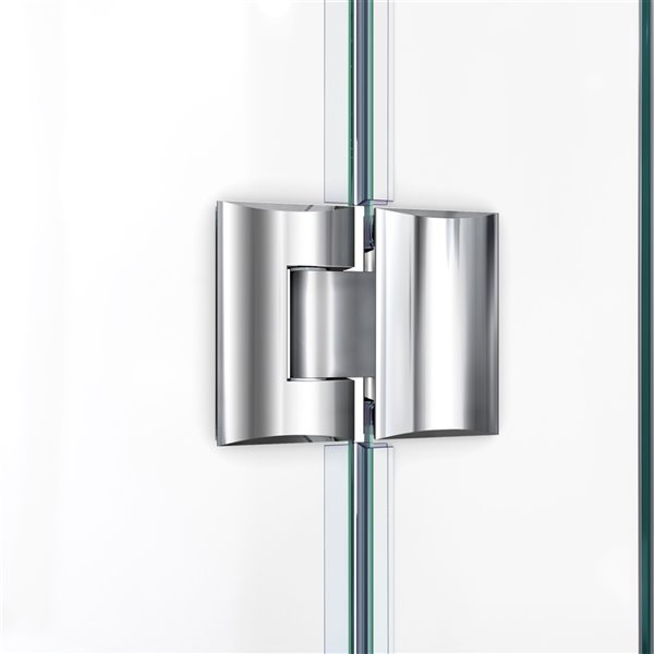 DreamLine Frameless Shower Enclosure Kit - 42-in - Nickel