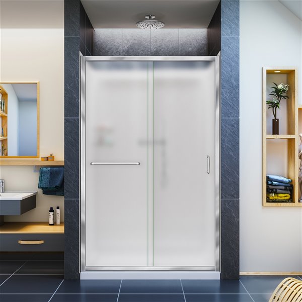 DreamLine InfinityZ Shower Door Kit 48in Chrome DL6107C01FR RONA