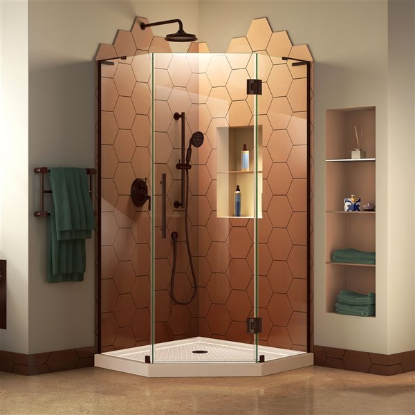 DreamLine Prism Plus Shower Enclosure Kit - 40-in - Bronze