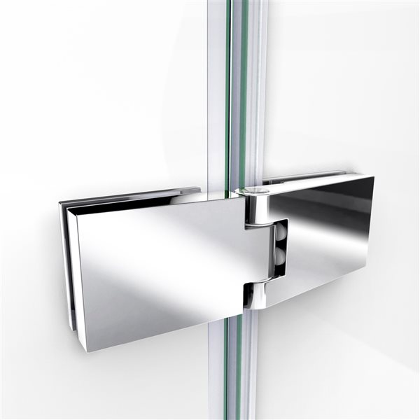 Porte douche en verre/base de DreamLine Aqua Ultra, 60 po, chrome