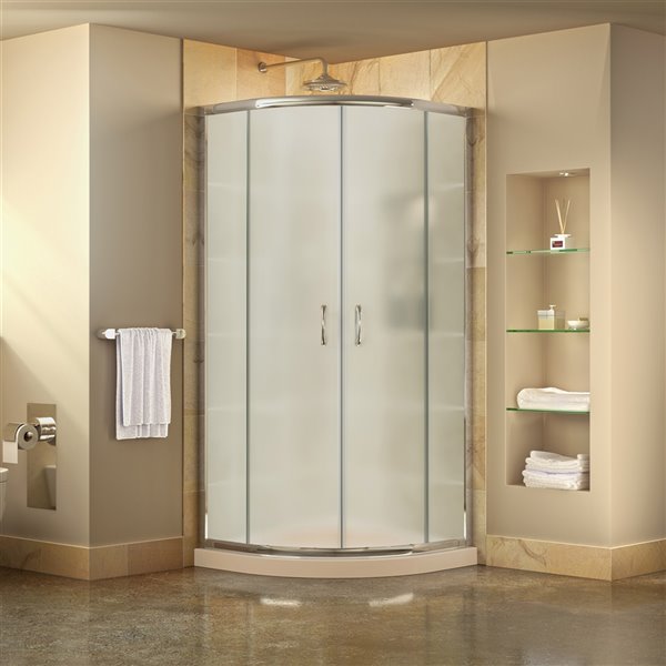 DreamLine Prime Shower Enclosure Kit - 33-in x 74.5-in - Chrome