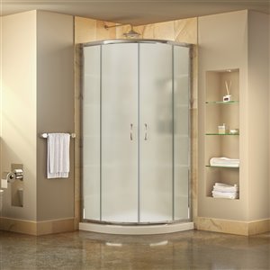 Ensemble de douche pivotant DreamLine Prime, 38 po, chrome