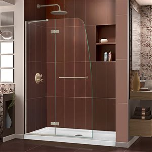 DreamLine Aqua Ultra Tub/Shower Kit - 60-in - Nickel