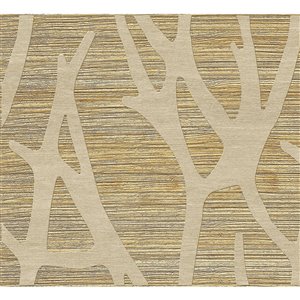 Dundee Deco PVC 3D Wall Panel - Golden Beige and Light Brown Faux Branches - 3.2-ft x 1.6-ft