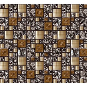 Dundee Deco PVC 3D Wall Panel - Bronze and Tan Mosaic - 3.2-ft x 1.6-ft