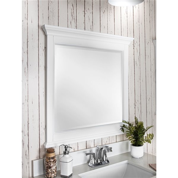 Foremost Brantley Mirror - 32-in x 32-in - White