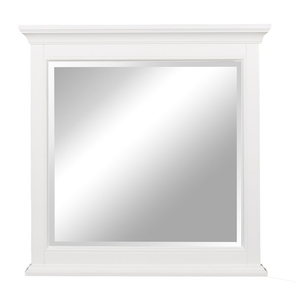 Miroir Brantley de Foremost, 32 po x 32 po, blanc