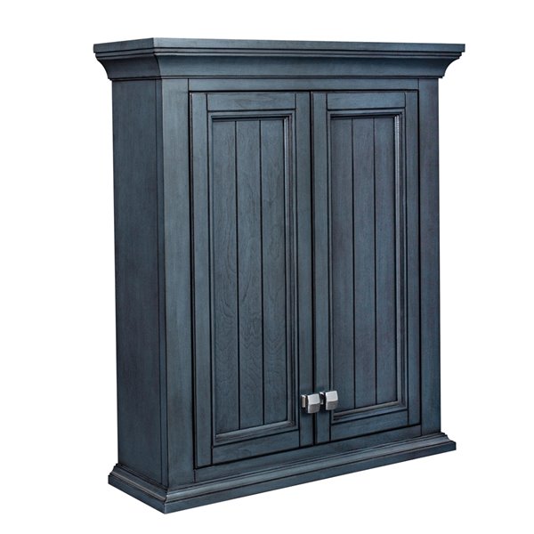 Foremost Brantley 28-in x 24-in Harbor Blue Wall Cabinet