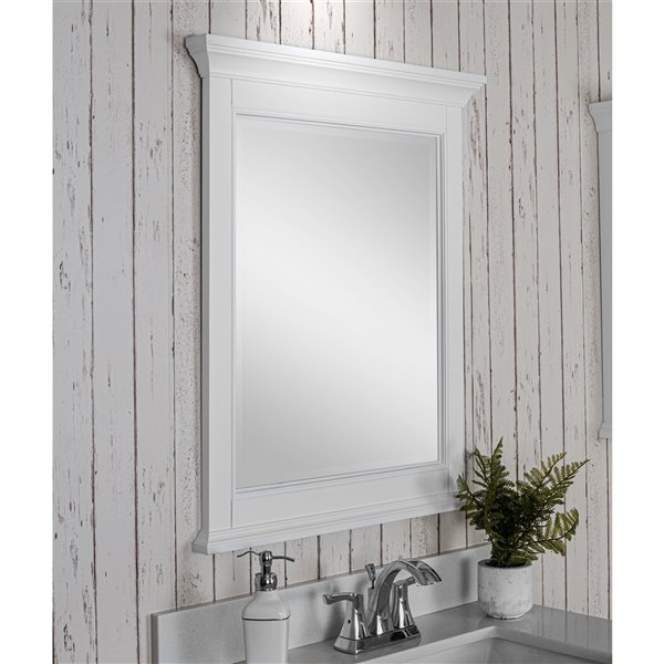 Foremost Brantley Mirror - 32-in x 26-in - White