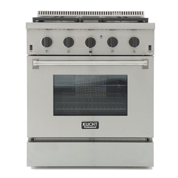 KUCHT Professional 30in Dual Fuel Range for Propane Gas 4 burners