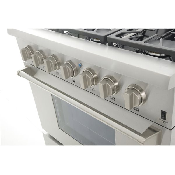 KUCHT Professional 36-in 5.2 cu. ft. Dual Fuel Range for Propane Gas  - 6 burners - Stainless Steel