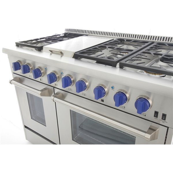 KUCHT 48-in Natural Gas Range with Sealed Burners, Griddle and 