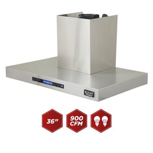 KUCHT 36-in Professional 900 CFM Ducted Wall Mount Range Hood