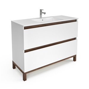 Unik Stone VEL series Vanity with Engineered Stone Sink - 48-in