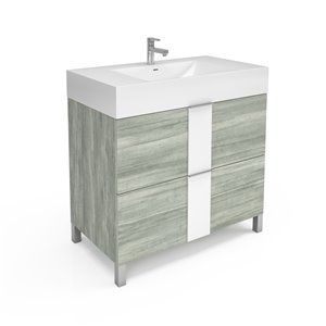 Unik Stone VPP series Vanity with Engineered Stone Sink - 36-in