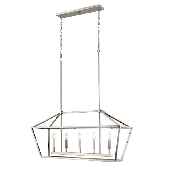 Millennium Lighting 5 Light Pendant - Satin Nickel