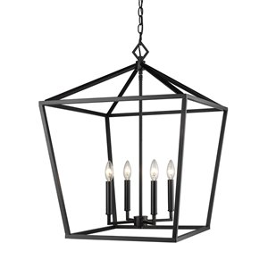 Millennium Lighting 4 Light Pendant - Matte Black