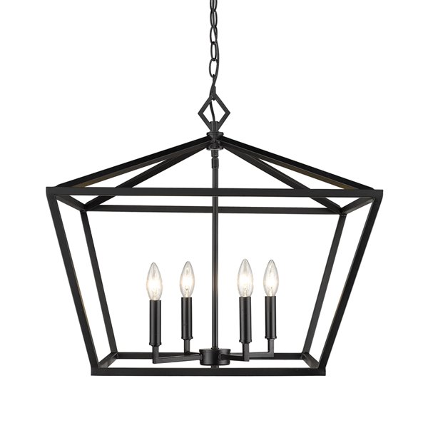 Millennium Lighting 4 Light Pendant - Matte Black
