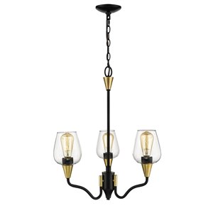 Millennium Lighting Norwalk Chandelier - Matte Black/Gold