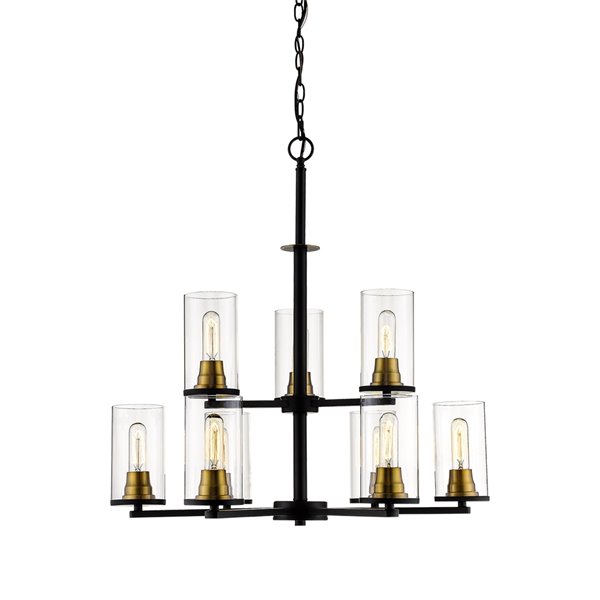 Millennium Lighting Pasadena Chandelier Matte Black/Heirloom Bronze