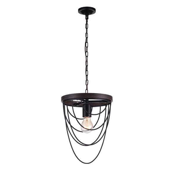 CWI Lighting Gala 1 Light  Mini Chandelier with Black finish